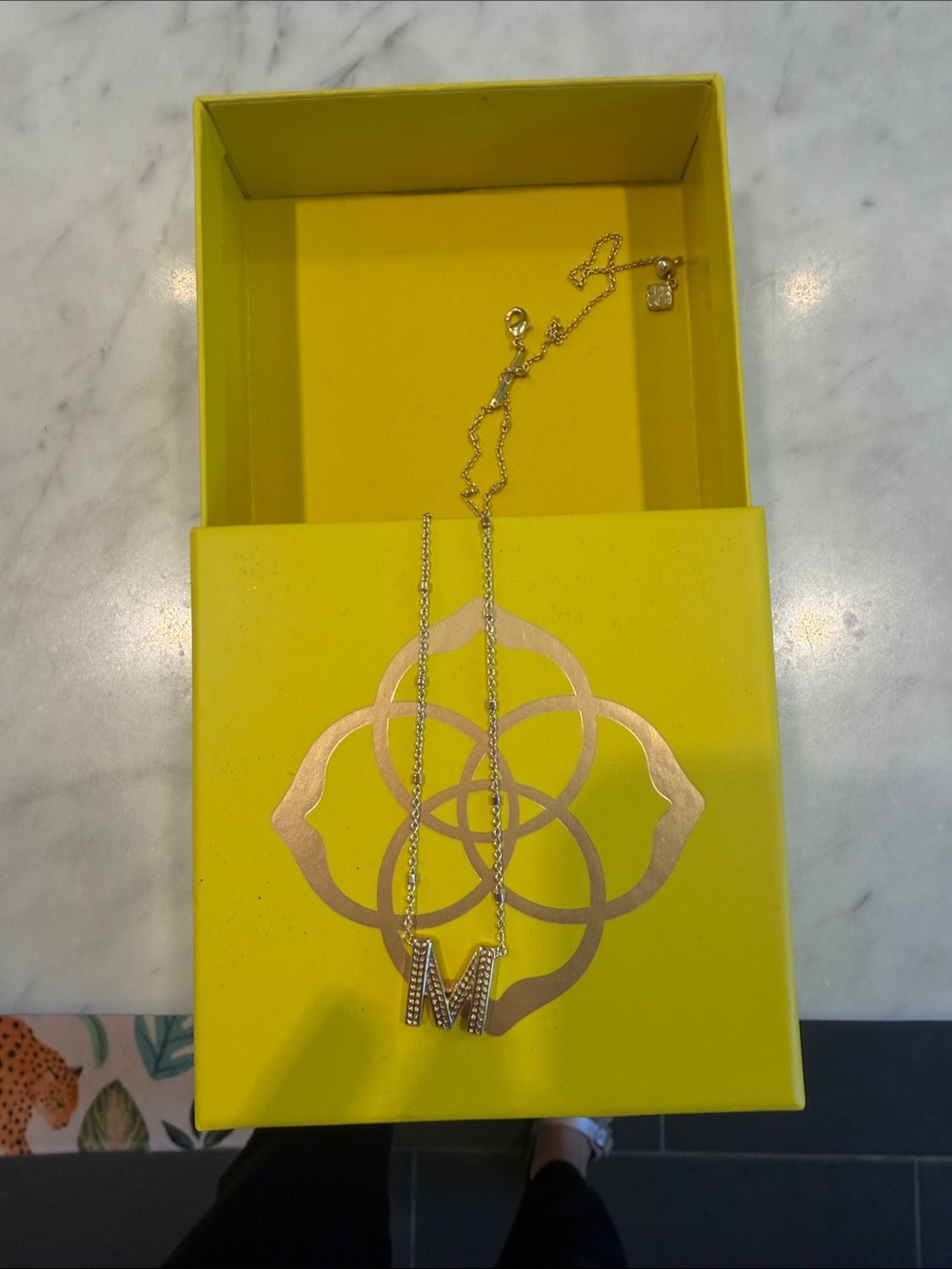 Kendra Scott Gold Initial "M" Pendant Necklace - Elegant Women’s Jewelry